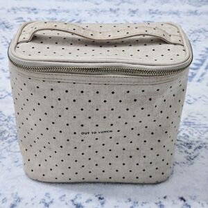 Kate Spade Out To Lunch Tote/Lunchbox
Beige/Tan Color with Black polka dots